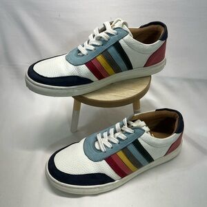 IKWETTA FLY MAXIMALIST SNEAKER LEATHER/SUEDE UPPERS 38 7.5-8 MULTICOLORED PREOWN